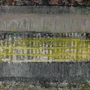 aus der Serie "Schichtungen", Acryl auf Leinwand, 2015, jeweils 40 x 40 cm